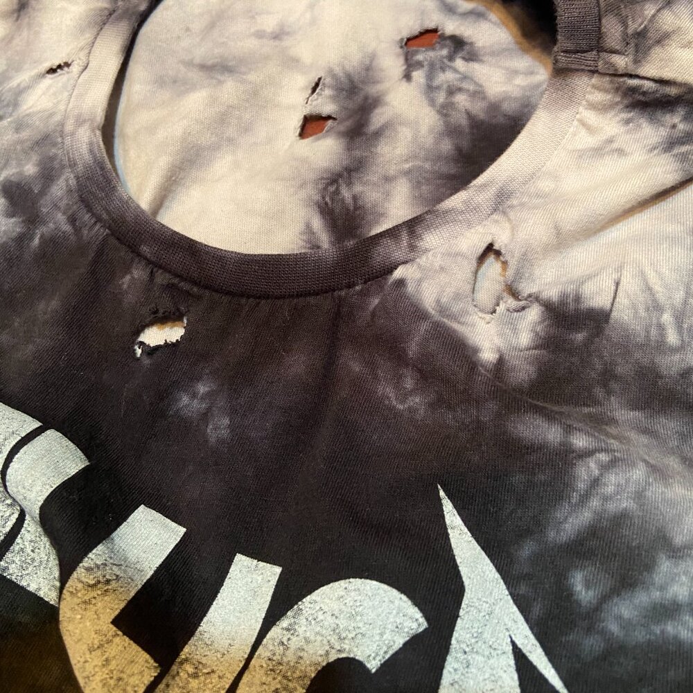 METALLICA SKULL DISTRESSED CUT & HOLES T-SHIRT MUSCLE SHIRT SMALL - Picture 4 of 9